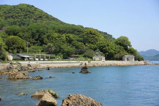 兵庫県 赤穂御崎海岸遊歩道からの風景 兵庫県 赤穂御崎海岸遊歩道からの風景 赤穂御崎海岸遊歩道,赤穂御崎遊歩道,大塚海岸の写真素材
