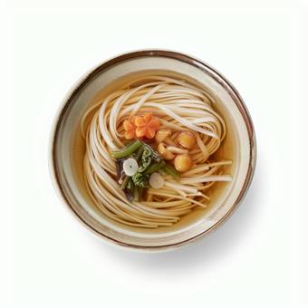 稲庭うどん 稲庭うどん 稲庭うどん,うどん,真俯瞰の写真素材