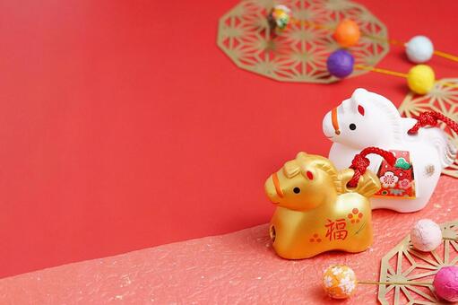 お正月や年賀状のイメージ素材(午年) 年賀状,年賀,午年の写真素材