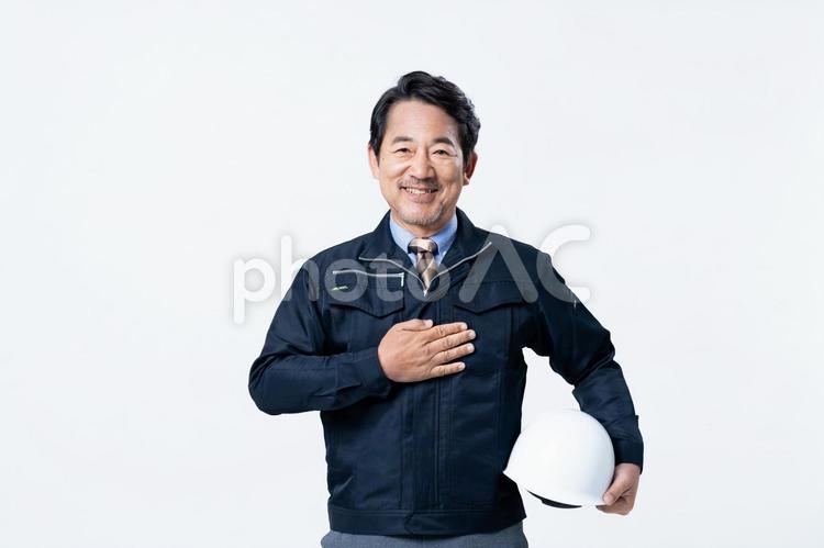 信頼の作業員 作業員,信頼,ミドルの写真素材