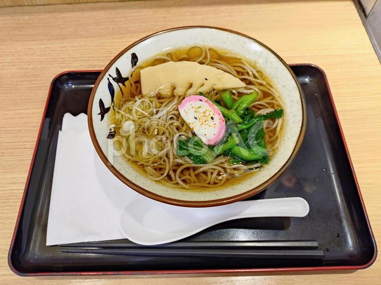菜の花と筍のそば そば,菜の花,筍の写真素材