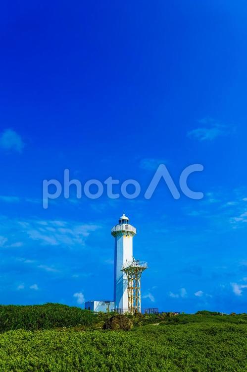 東平安名崎の灯台 宮古島,東平安名崎,灯台の写真素材