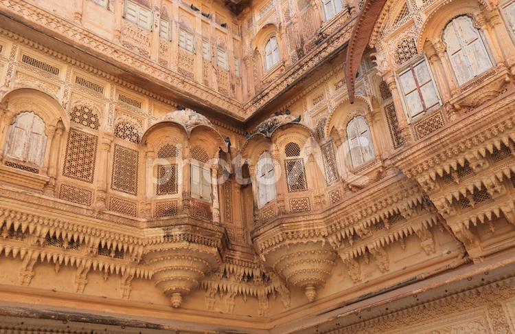 インド　ジョードプルの歴史的建造物　メヘランガル　フォート メヘランガル,フォート,インドの写真素材