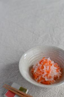 紅白なます 紅白,なます,酢の物の写真素材