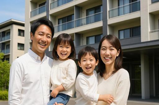 施設と家族の笑顔・ファミリー・子育ての写真