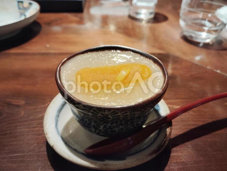 からすみとかぶの茶碗蒸し 茶碗蒸し,からすみ,かぶの写真素材