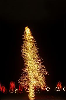 ツリーの電飾、アブストラクト4 クリスマスツリー,クリスマスライト,アブストラクトの写真素材