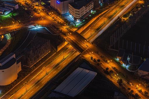 都市夜景 都市夜景の写真