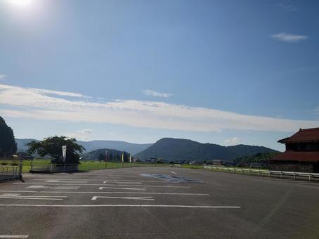 駐車場 駐車場,コンクリート,アスファルトの写真素材