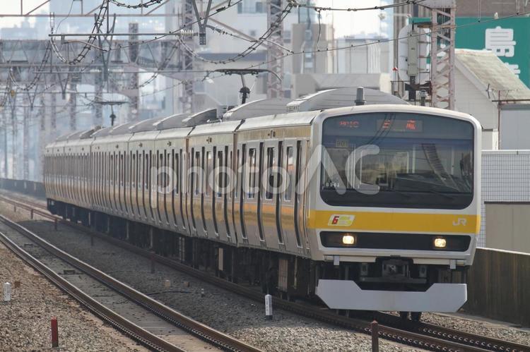 JR総武線、E231系900番台、試作車 jr,総武線,900番台の写真素材