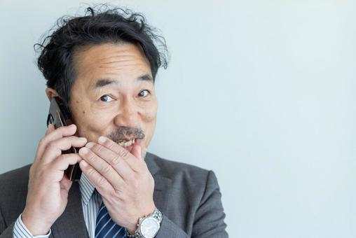 スマートフォンで話すビジネスパーソン スマートフォンで話すビジネスパーソン スマートフォン,ビジネスマン,話すの写真素材