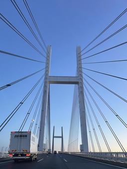 ベイブリッジ ベイブリッジ,道路,風景の写真素材