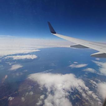飛行機から見た景色 飛行機から見た景色 飛行機,空,上空の写真素材