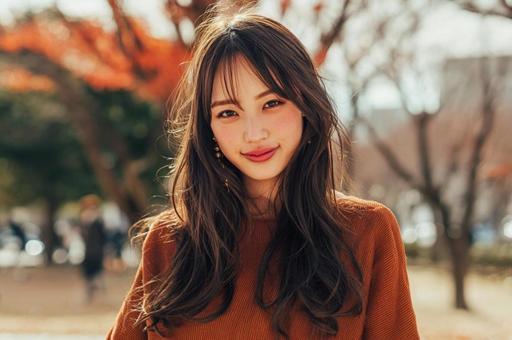 紅葉と女性-9 紅葉と女性-9の写真