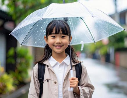 傘を差す女の子 傘を差す女の子の写真