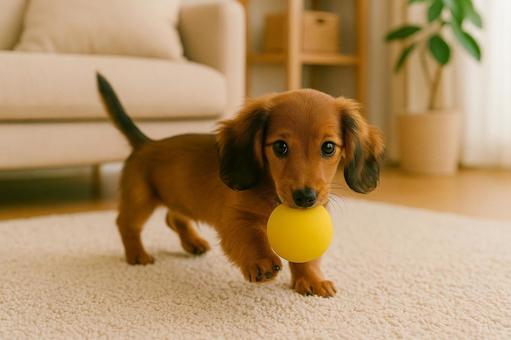 ミニチュアダックスフンド(子犬) ミニチュアダックスフンド(子犬)の写真