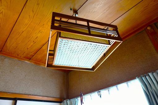 昭和の吊り下げ証明 和室,電灯,灯りの写真素材