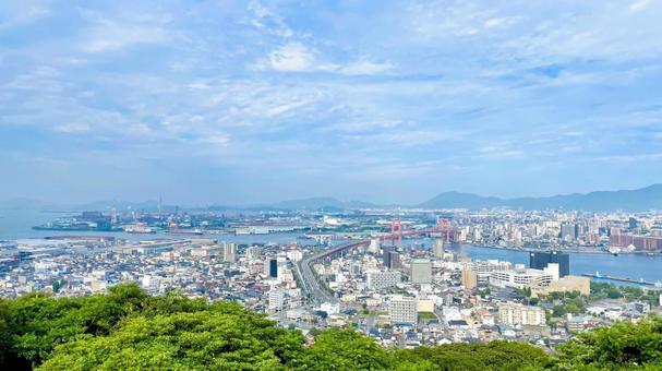 高塔山公園の展望台 高塔山公園,展望台,若松区の写真素材
