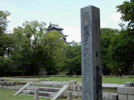 【風景写真】広島城の風景 【風景写真】広島城の風景 広島城,城,石垣の写真素材