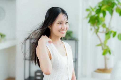 ビューティーイメージ ビューティー,美容,笑顔の写真素材