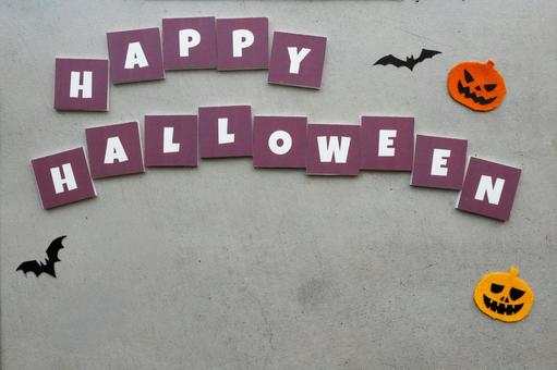コンクリ背景のハロウィンデコレーション コンクリ背景のハロウィンデコレーション ハロウィン,ジャックオランタン,万聖節前夜の写真素材