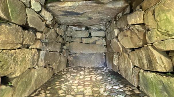 鬼の窟古墳の石室 鬼の窟古墳の石室 鬼の窟古墳,西都原古墳,古墳の写真素材