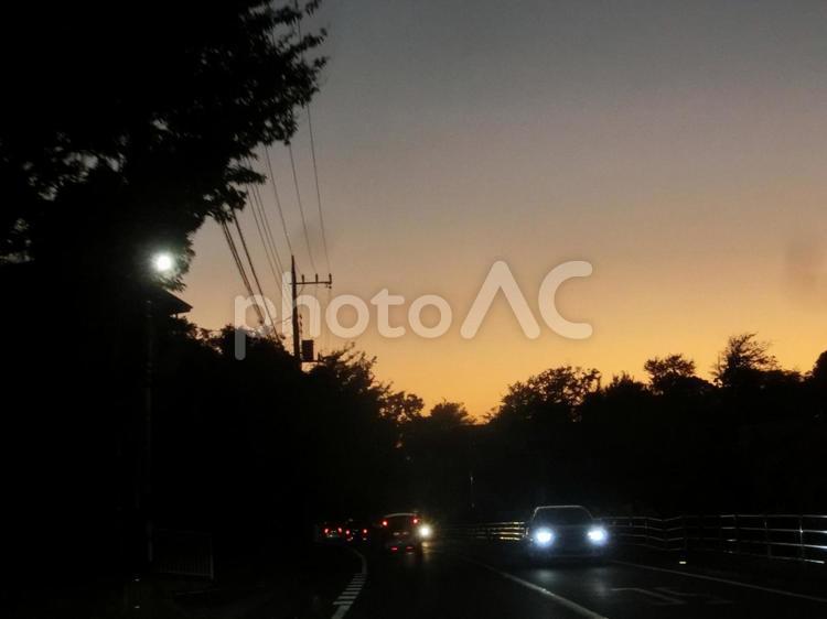 夕暮れのぼんやり-2 夕暮れ,ぼんやり,落日の写真素材