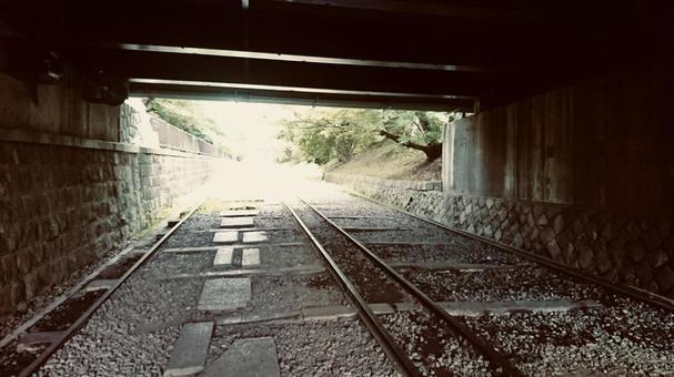 Photo, tunnel, the way, rake ink line, 