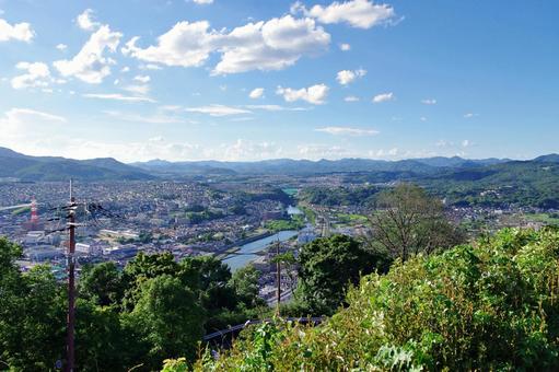 夏の五月台から望む池田市・川西市 夏の五月台から望む池田市・川西市 五月台,五月山,池田市の写真素材