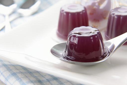 ぶどうゼリー おやつの写真