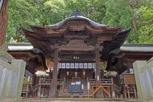 Photo, tenaga shrine, hand rubbing, old prefectural shrine, 