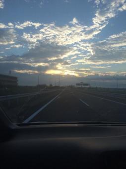 夕陽 夕陽の写真