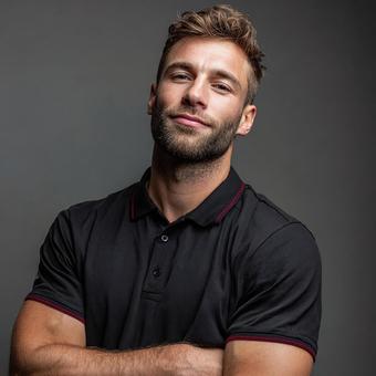 プロフェッショナルな表情の男性 プロフェッショナルな表情の男性の写真