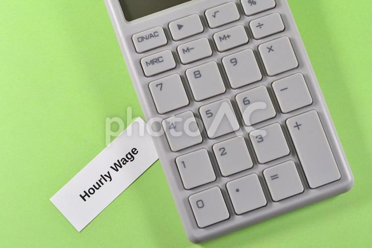 Hourly wageで人件費のイメージ hourlywage,時給,人件費の写真素材