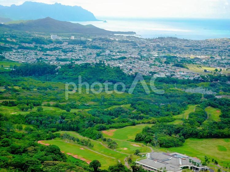 ハワイの風景 hawaii,ホノルル,summerの写真素材
