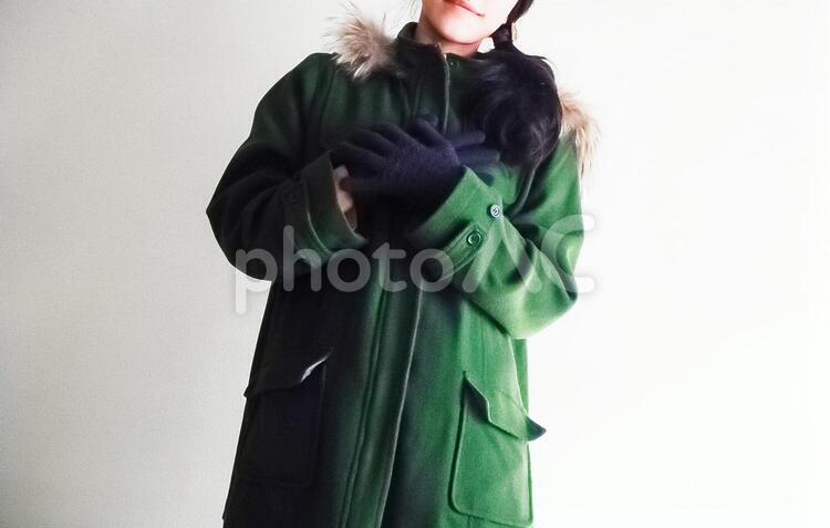 ときめくコートの女性 女性,ドキドキ,ときめくの写真素材