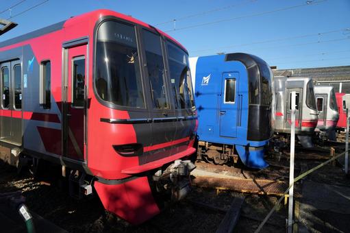 名鉄9100系 犬山検車場公開見学,名鉄,鉄道の写真素材