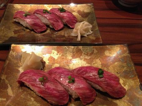肉寿司6貫 肉寿司6貫の写真