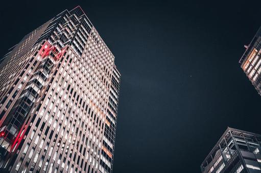 新宿の高層ビル夜景 新宿の高層ビル夜景 高層ビル,ビル,建築の写真素材