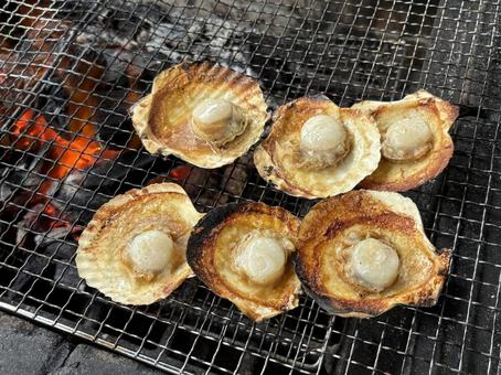 帆立の網焼き 02 帆立の網焼き 02 帆立,ホタテ,貝の写真素材