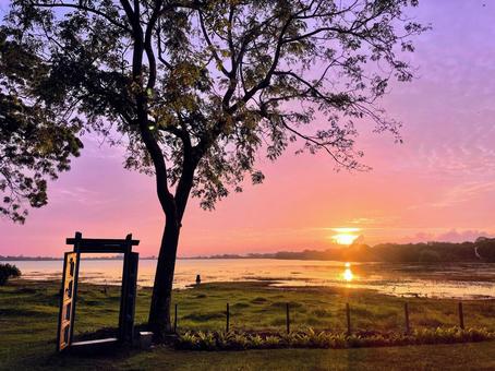 Anywhere Door and Sunset in Sri Lanka, JPG