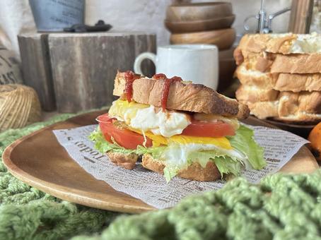 バーガー バーガー バーガー,サンドイッチ,パンの写真素材