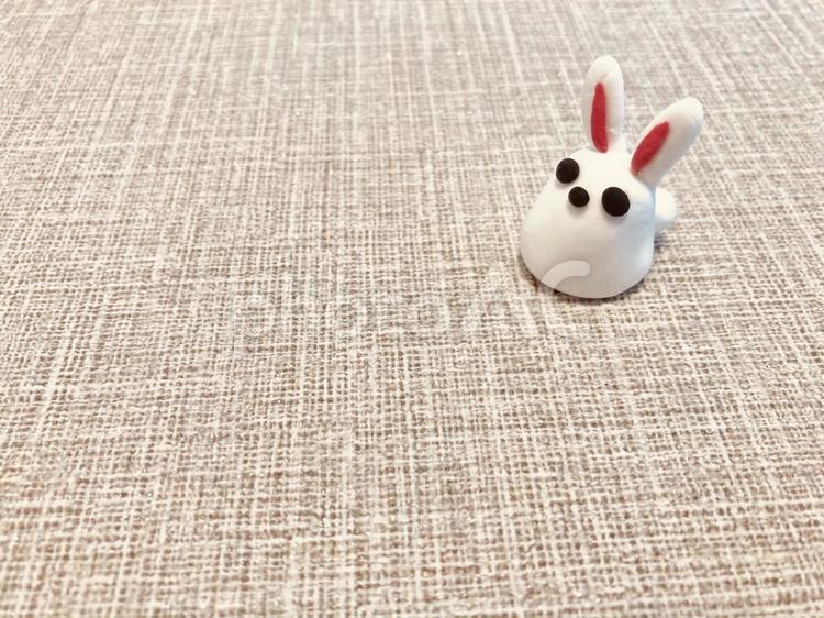 粘土でできたうさぎ（シンプル） うさぎ,2023,令和5年の写真素材
