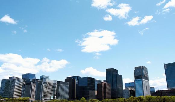 ビル群 都会のイメージ ビル群 都会のイメージ 背景,ビル群,空の写真素材