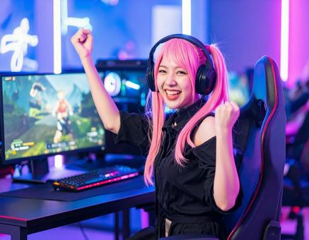 コスプレゲーマー勝利!ツインテピンクさん コスプレゲーマー勝利!ツインテピンクさんの写真