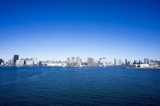 從彩虹橋看東京灣地區的風景, JPG 從彩虹橋看東京灣地區的風景, 東京, 東京灣, 東京港, JPG