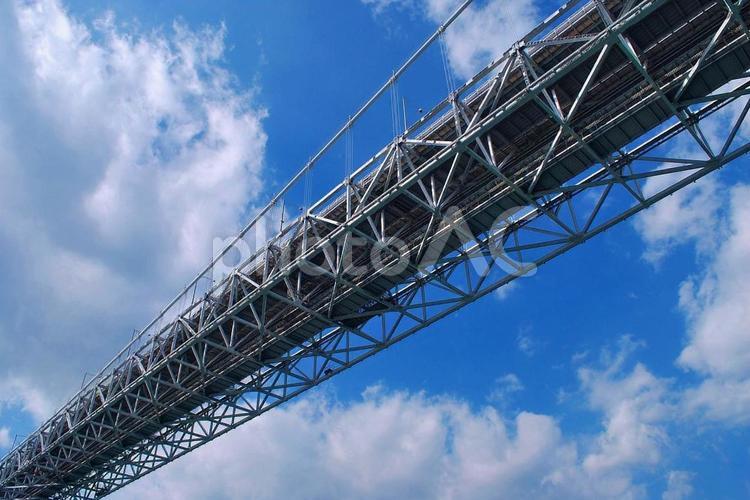 【風景写真】船上から見た因島大橋 自然,風景,海の写真素材