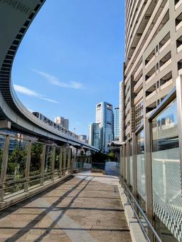 東京　汐留周辺の風景 東京観光,汐留,街並みの写真素材