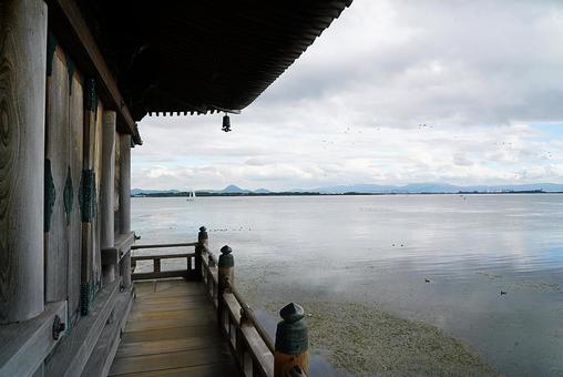 パワースポット　満月寺・浮御堂⑩　浮御堂 滋賀県大津市,満月寺,浮御堂の写真素材