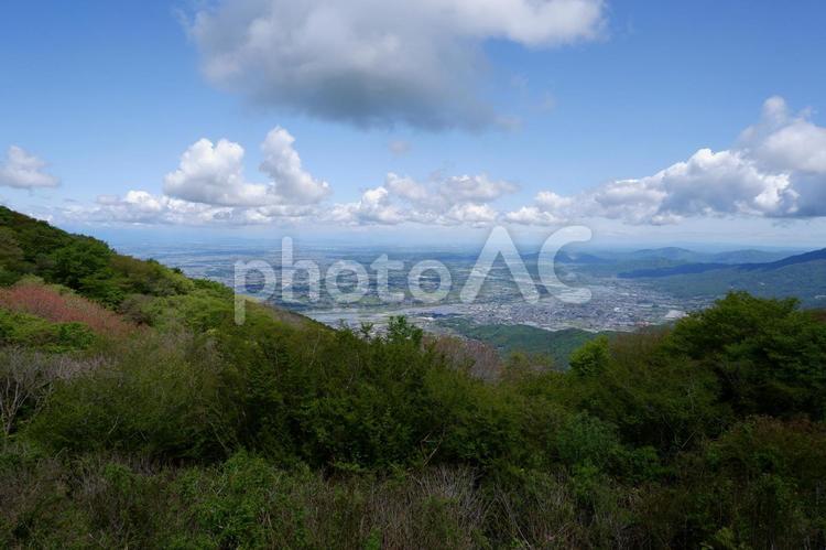 筑波山から見える風景 筑波山,山頂,岩の写真素材